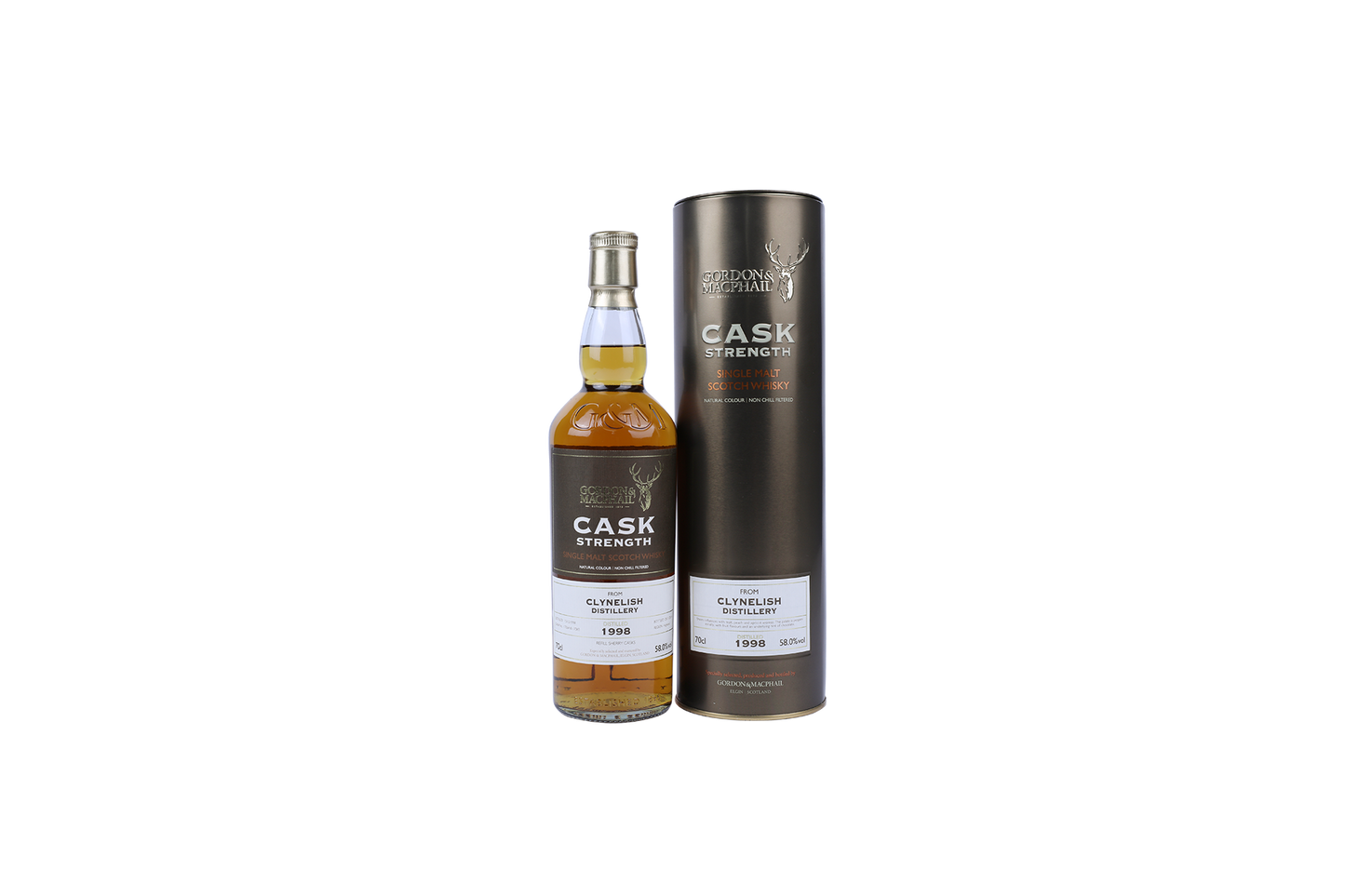 GORDON & MACPHAIL CLYNELISH DISTILLED IN 1998 CASK STRENGTH 58% ALC., CASK NO. 17064/17065  1998 700ml OC(1)